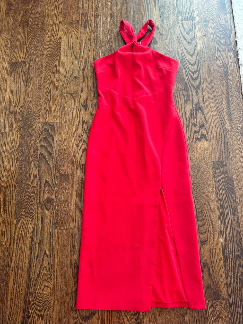 Likely Red Twist-Halter Maxi Dress